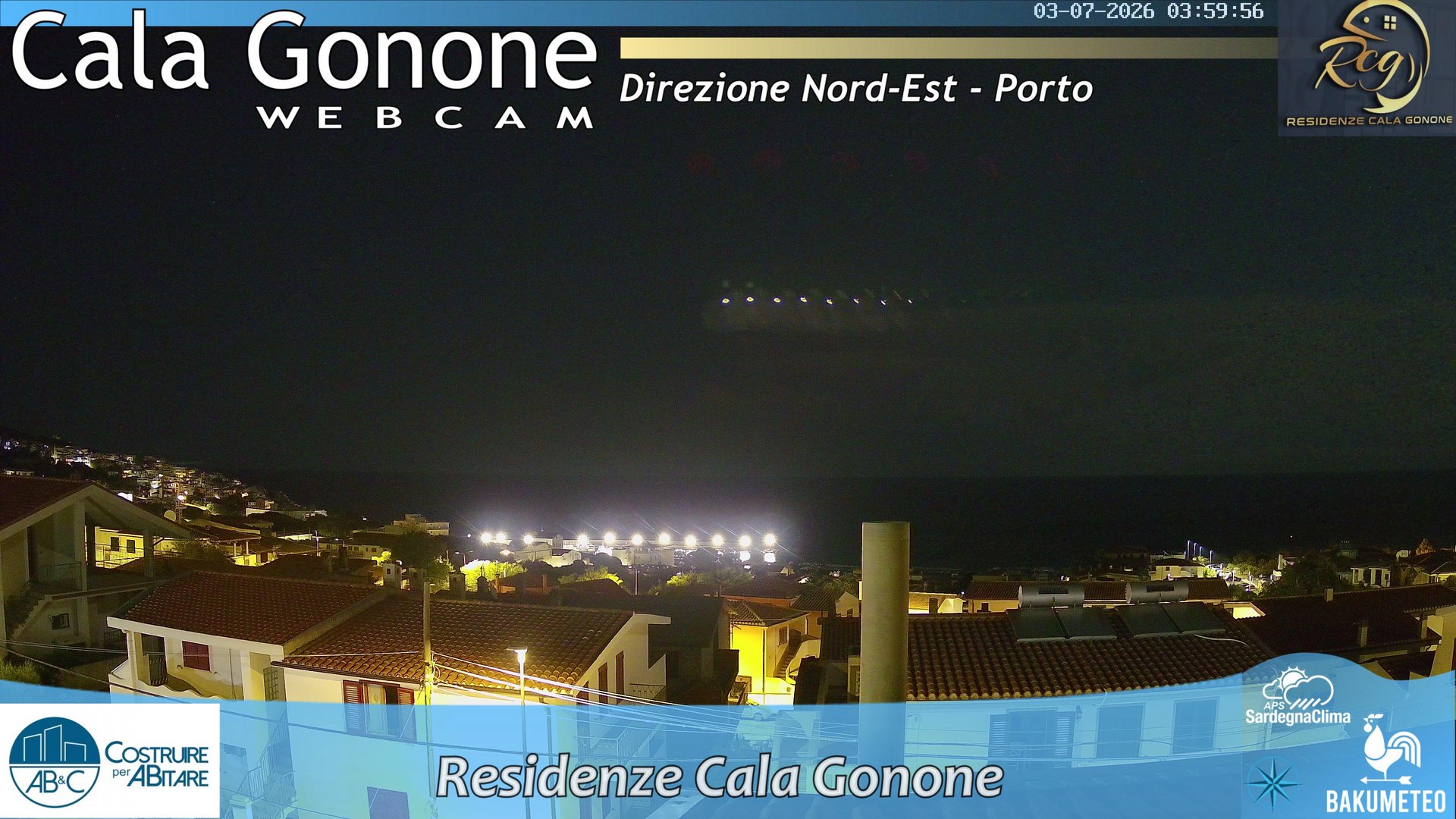 time-lapse frame, Cala Gonone Nord webcam