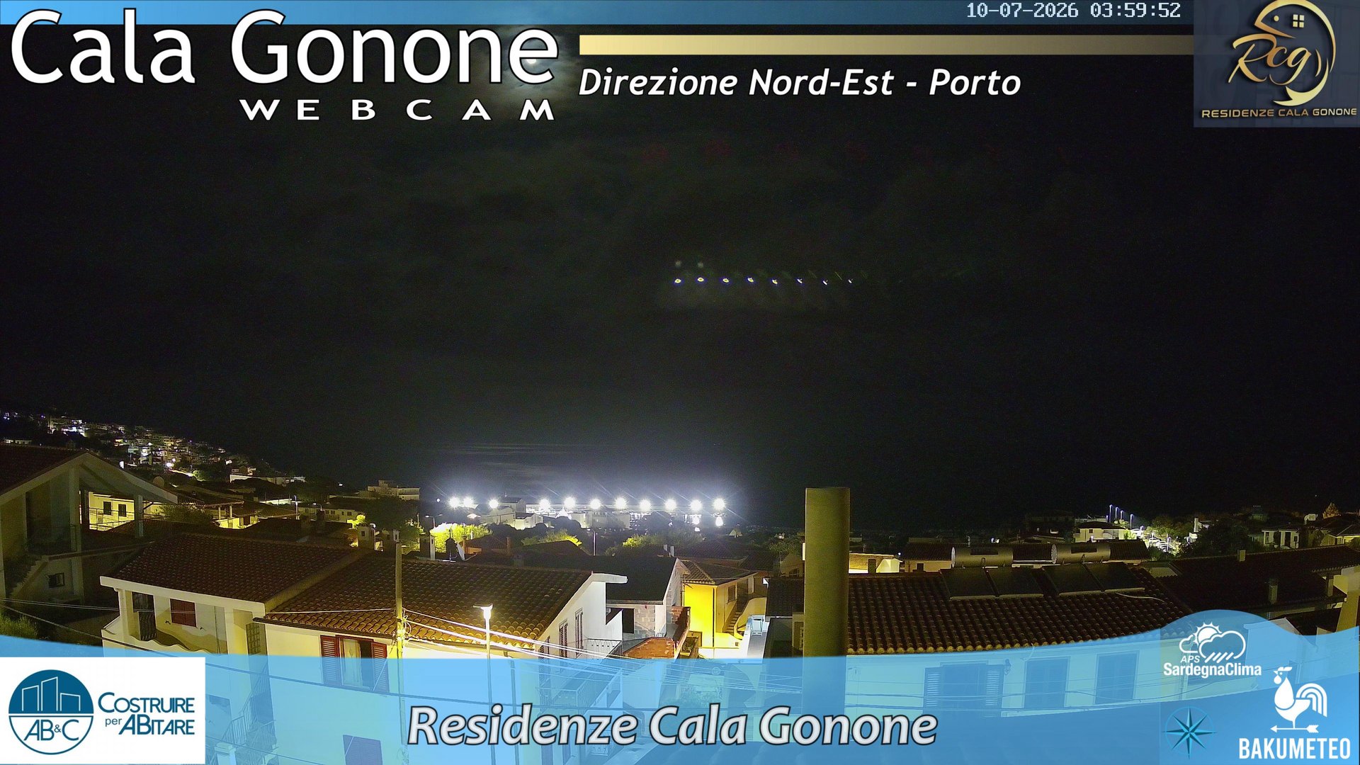 time-lapse frame, Cala Gonone Nord webcam