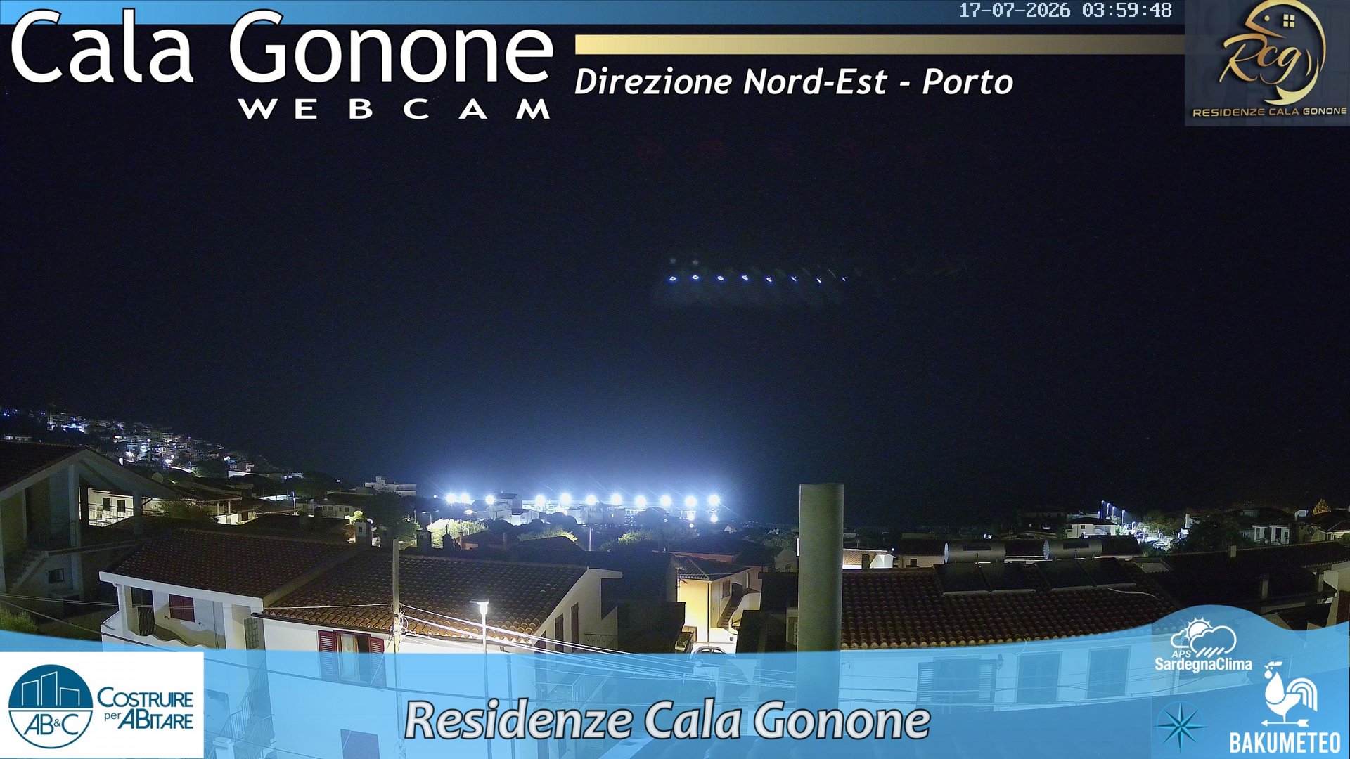 time-lapse frame, Cala Gonone Nord webcam
