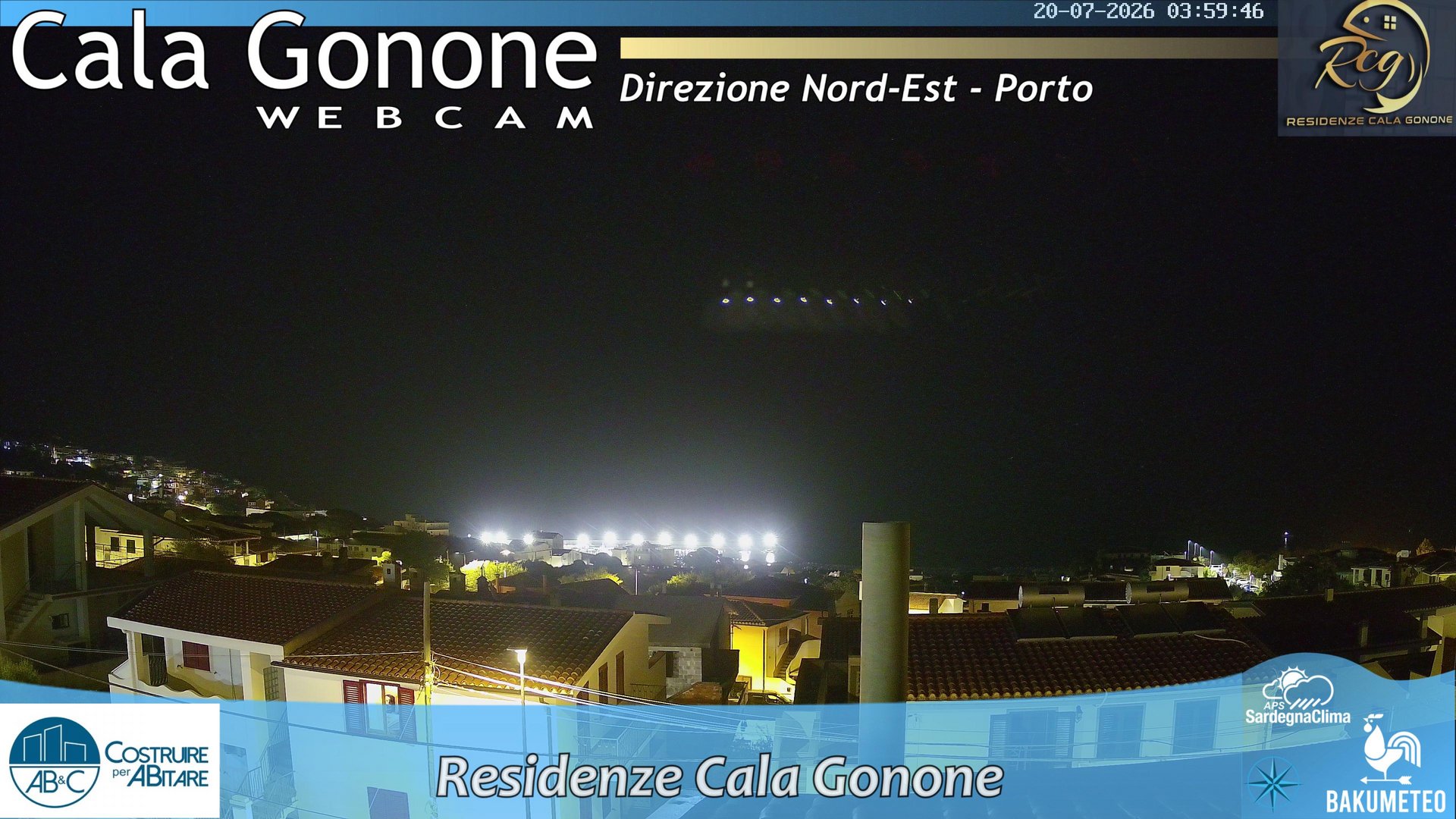 time-lapse frame, Cala Gonone Nord webcam