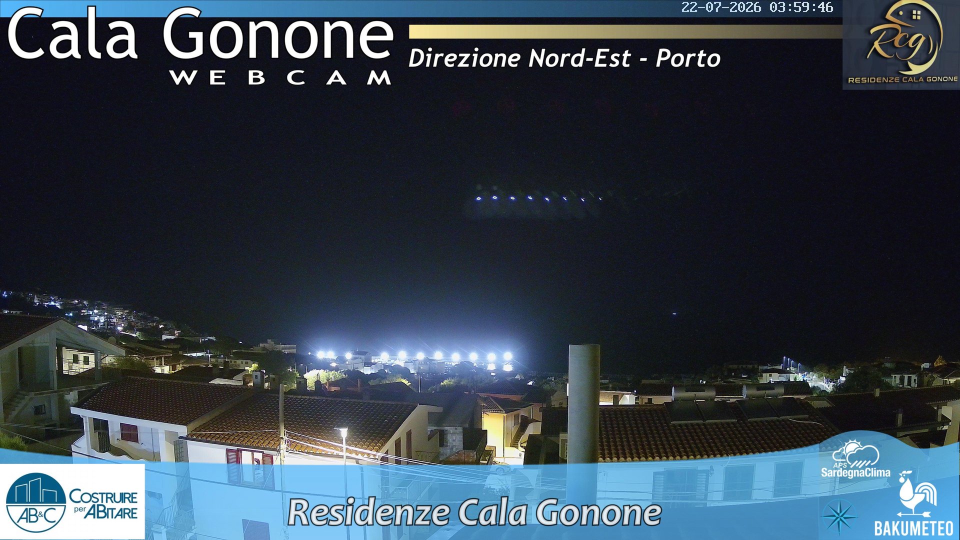 time-lapse frame, Cala Gonone Nord webcam