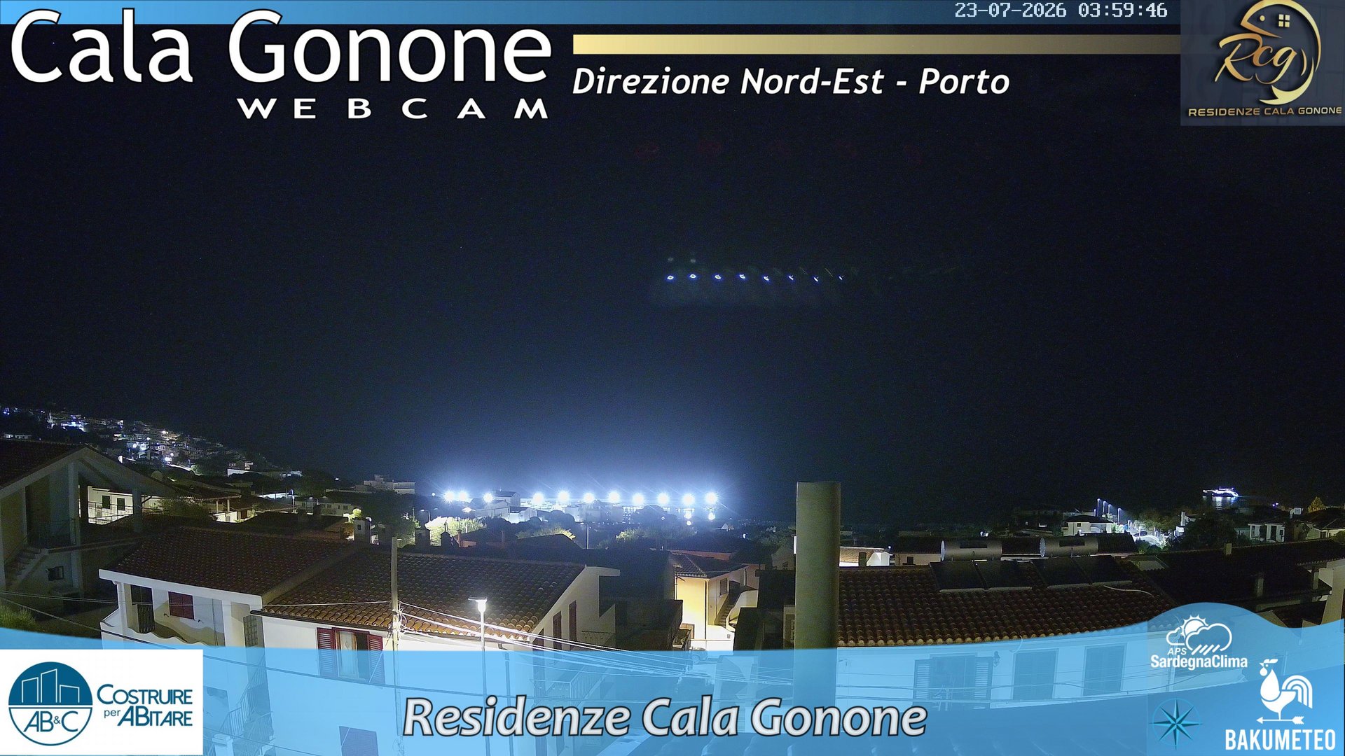 time-lapse frame, Cala Gonone Nord webcam