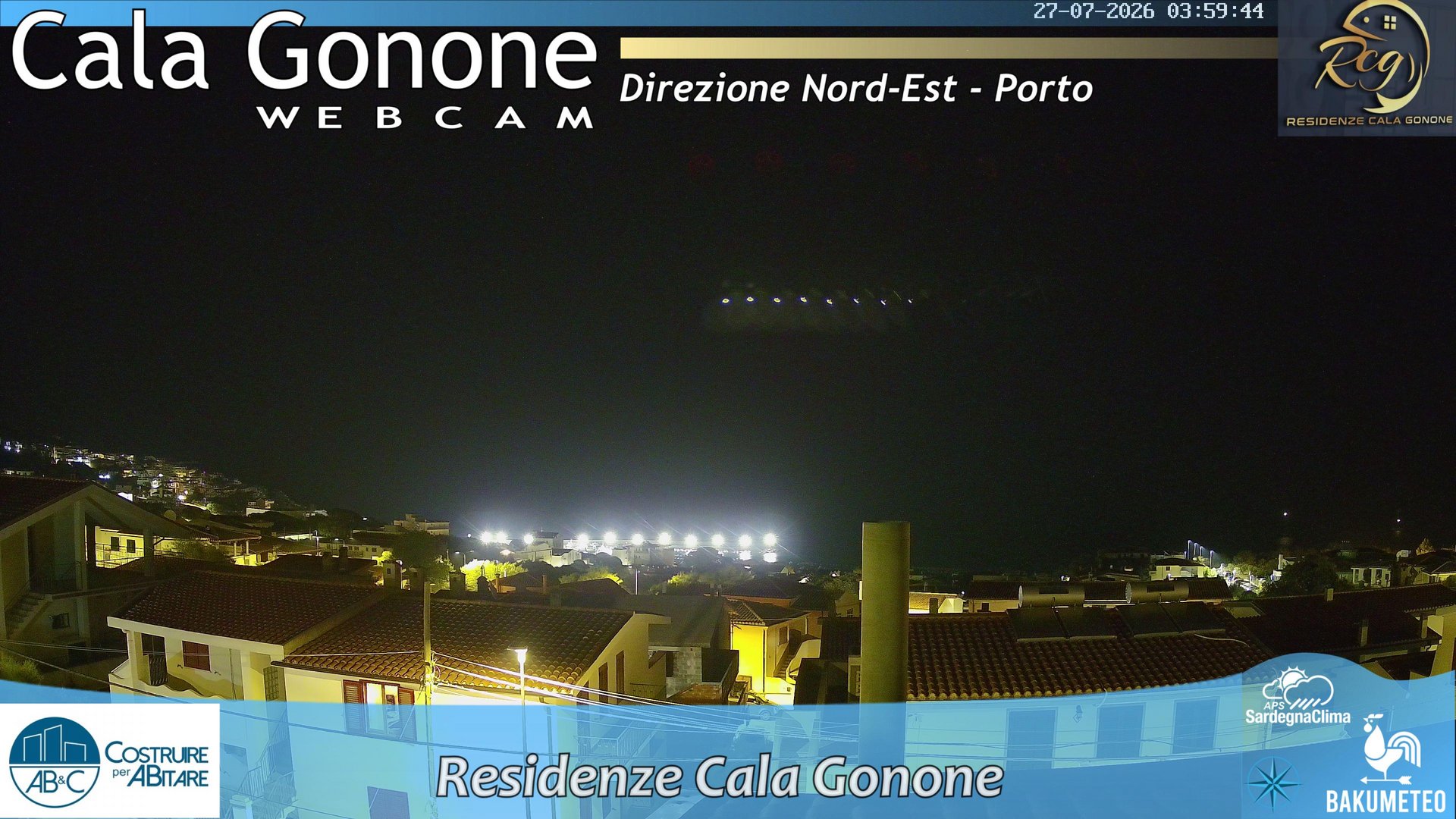time-lapse frame, Cala Gonone Nord webcam