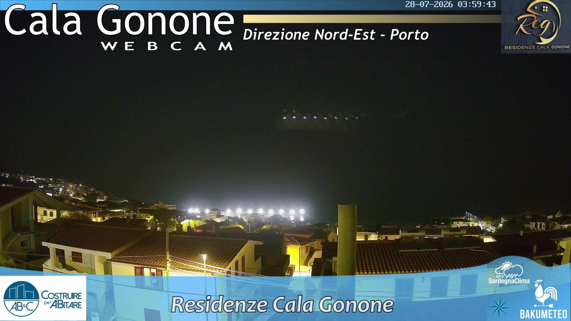 time-lapse frame, Cala Gonone Nord webcam