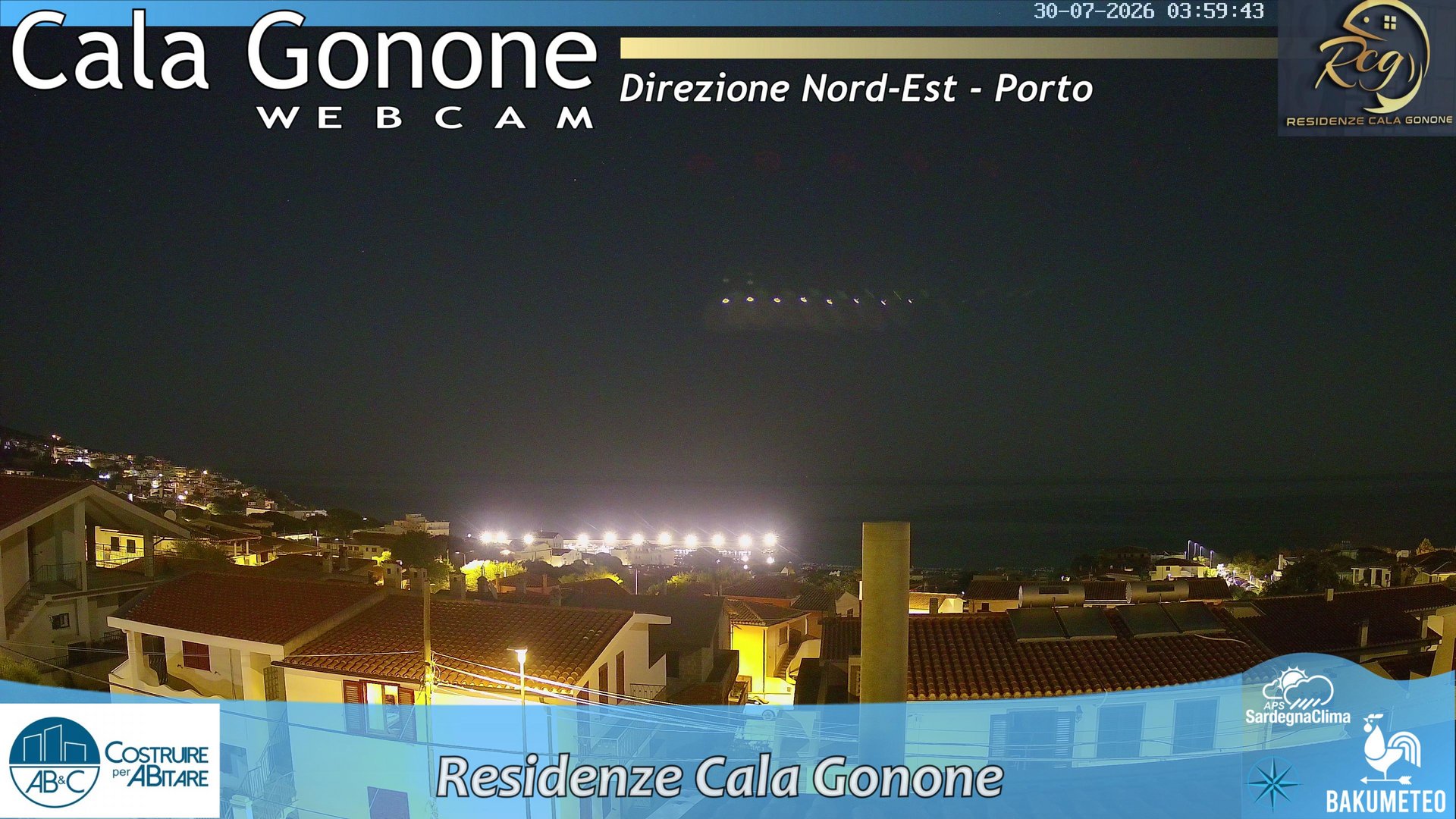 time-lapse frame, Cala Gonone Nord webcam