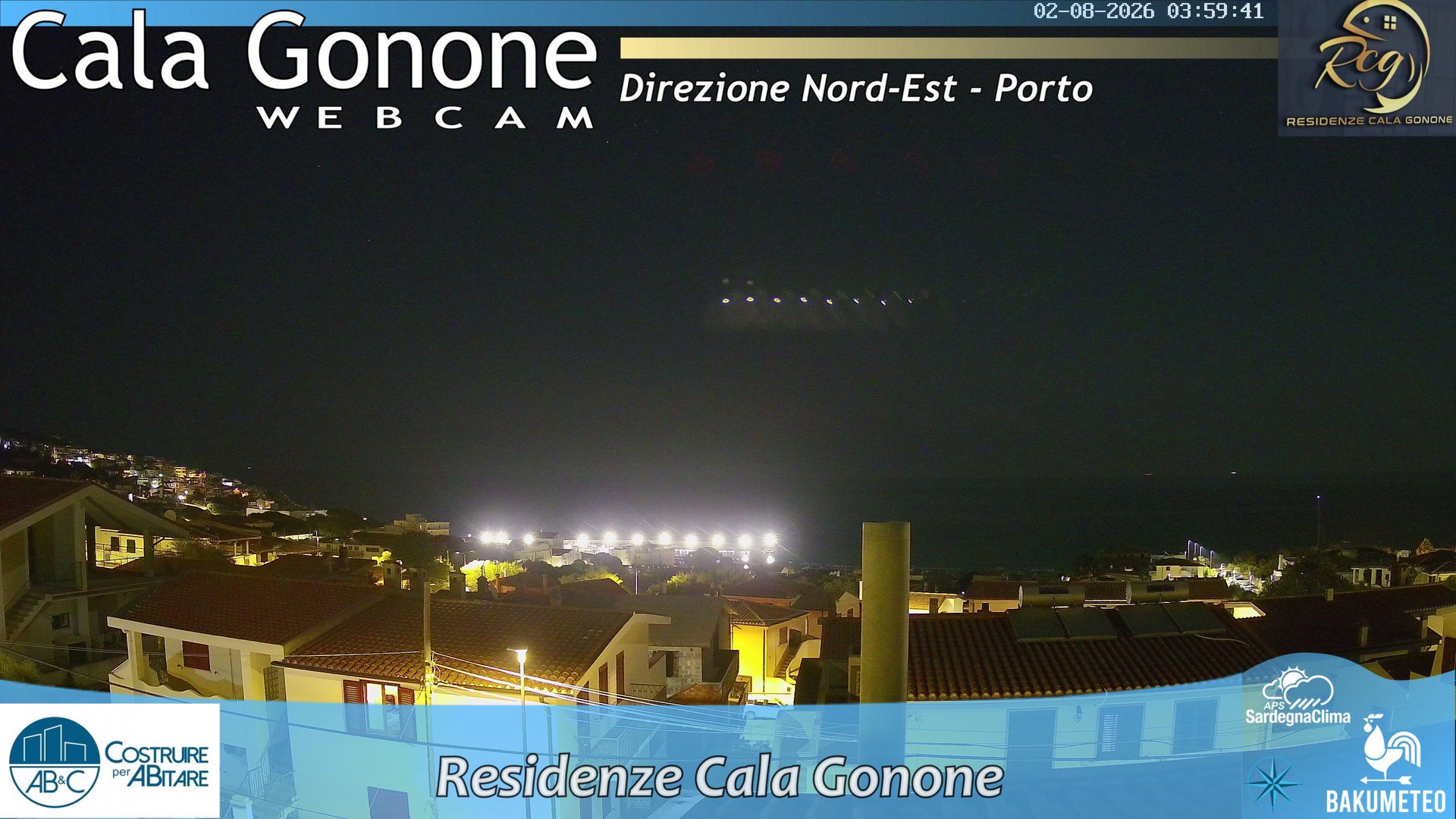 time-lapse frame, Cala Gonone Nord webcam