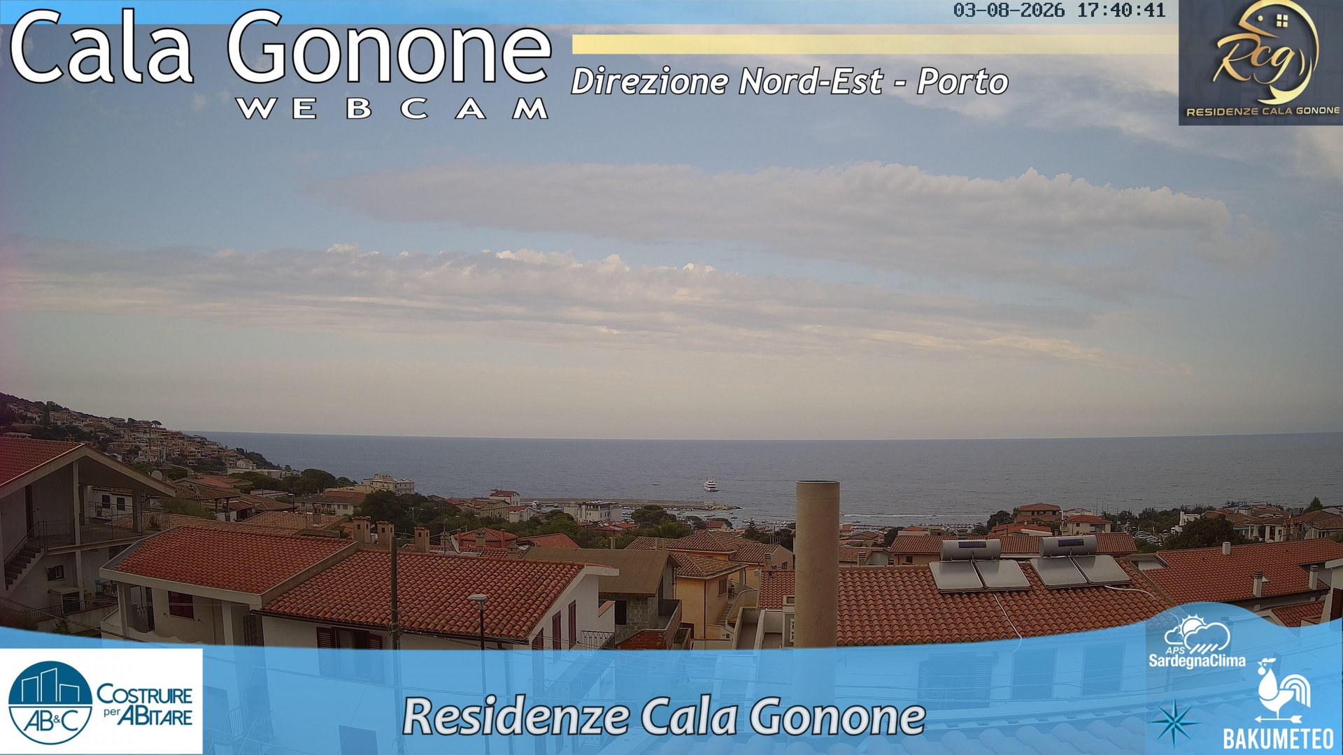 time-lapse frame, Cala Gonone Nord webcam