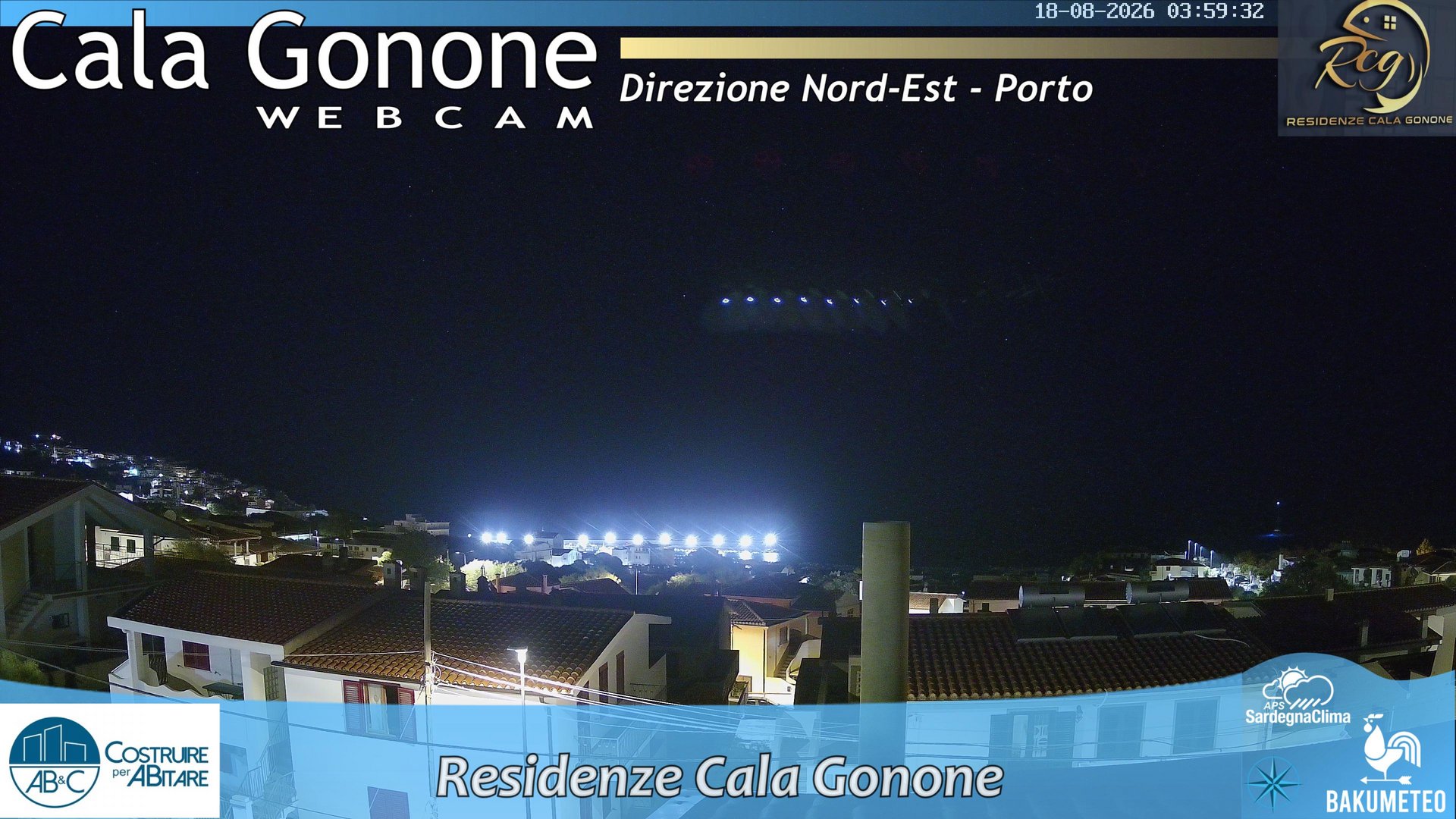 time-lapse frame, Cala Gonone Nord webcam