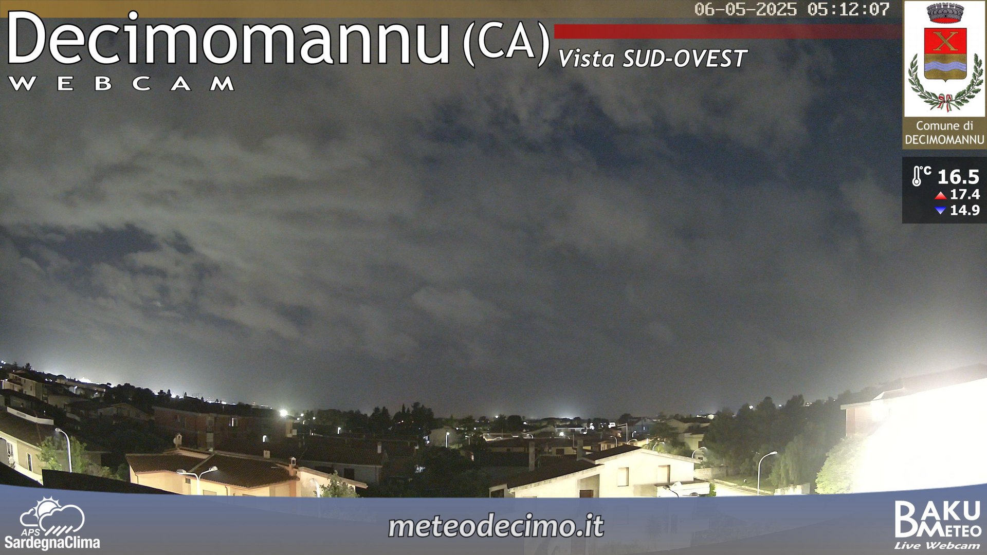 time-lapse frame, Decimomannu webcam