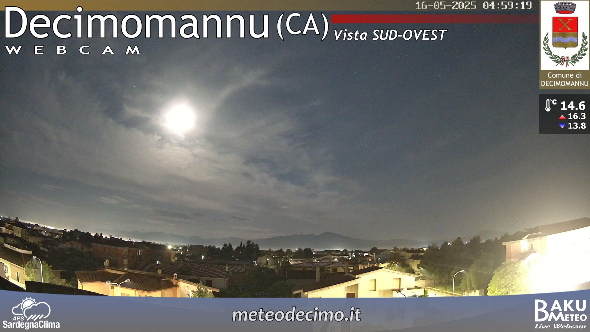 time-lapse frame, Decimomannu webcam