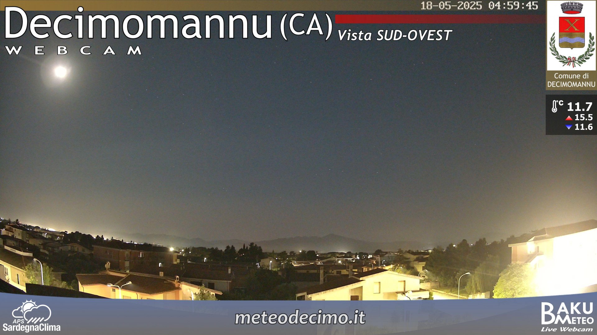 time-lapse frame, Decimomannu webcam