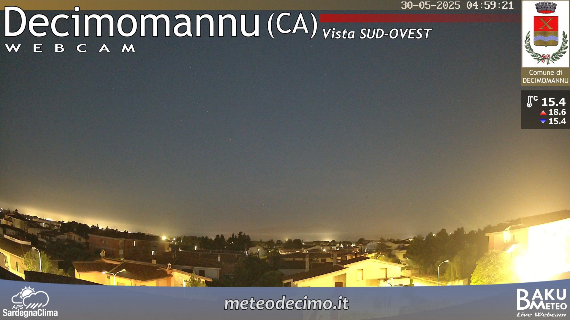 time-lapse frame, Decimomannu webcam