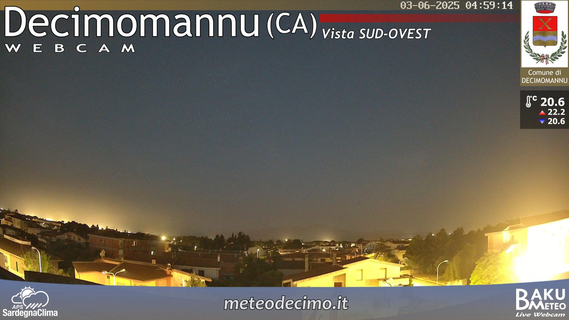 time-lapse frame, Decimomannu webcam