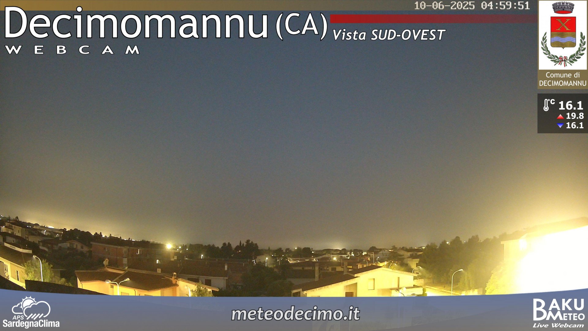time-lapse frame, Decimomannu webcam