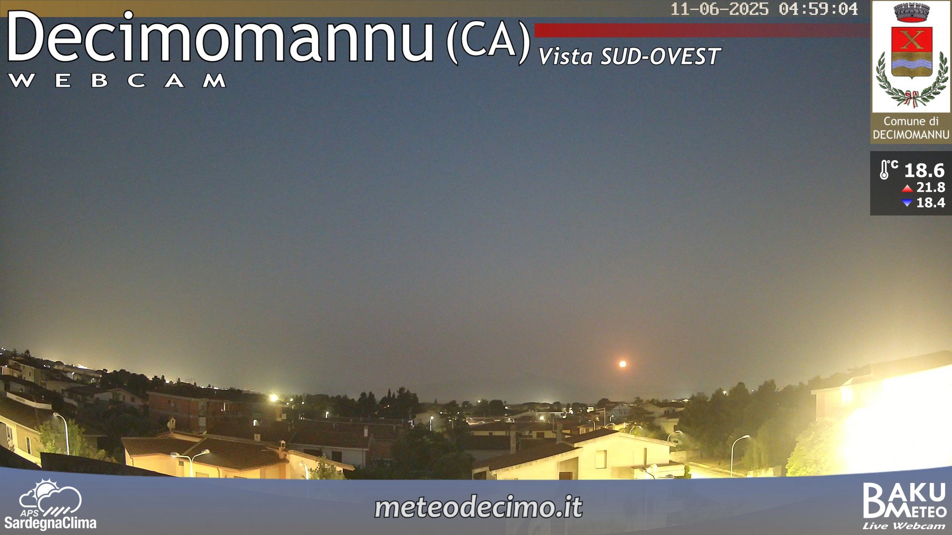 time-lapse frame, Decimomannu webcam
