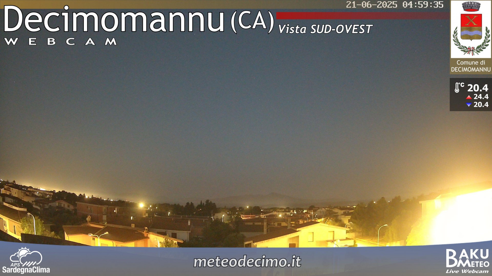 time-lapse frame, Decimomannu webcam