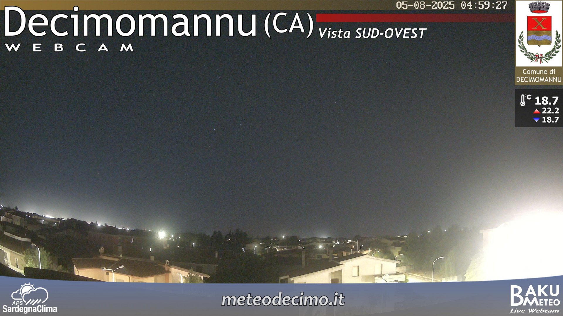 time-lapse frame, Decimomannu webcam