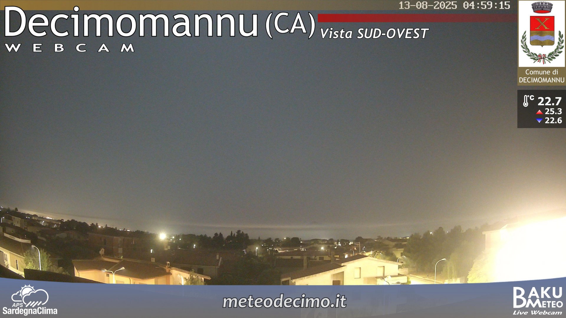 time-lapse frame, Decimomannu webcam