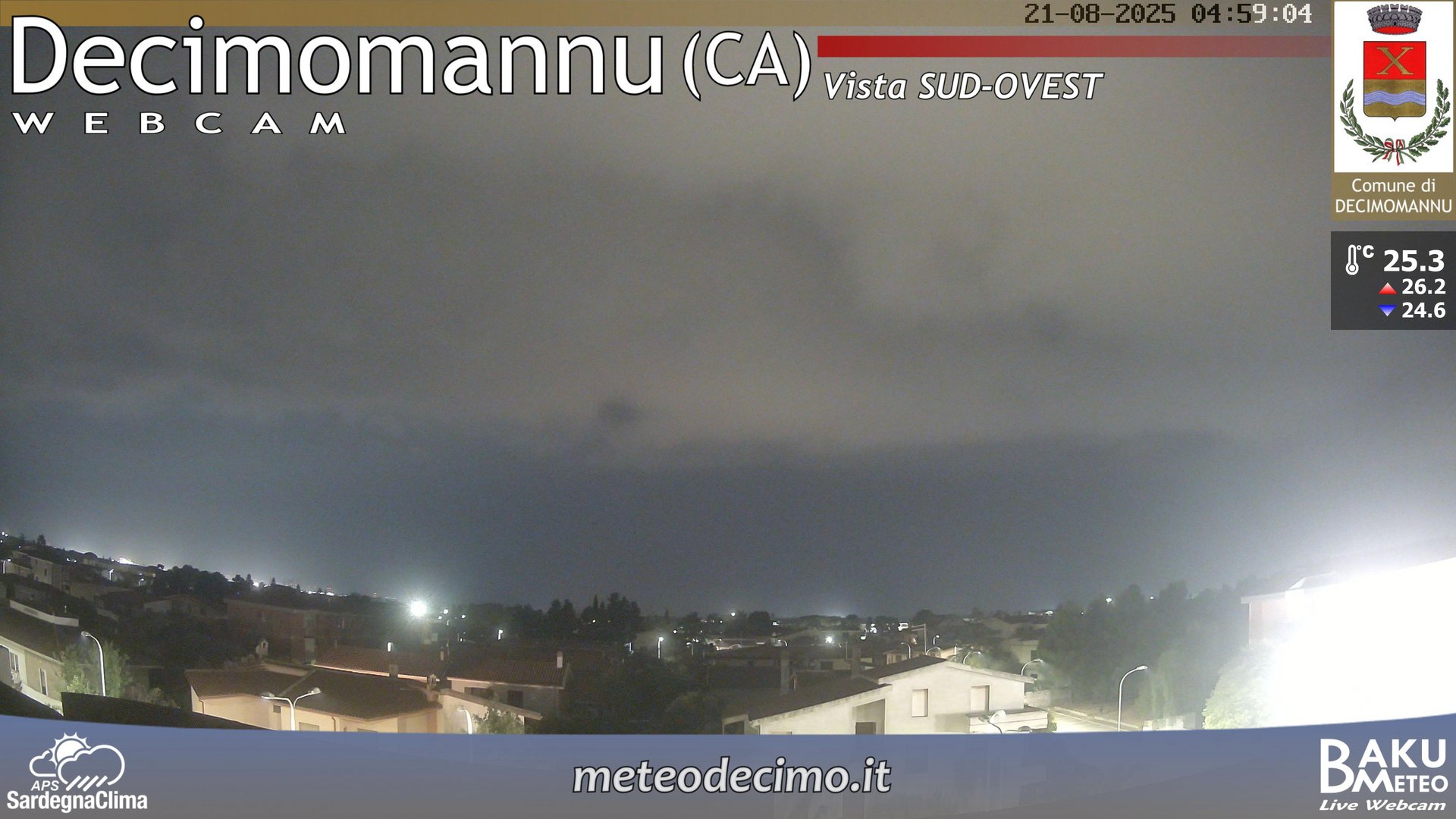 time-lapse frame, Decimomannu webcam
