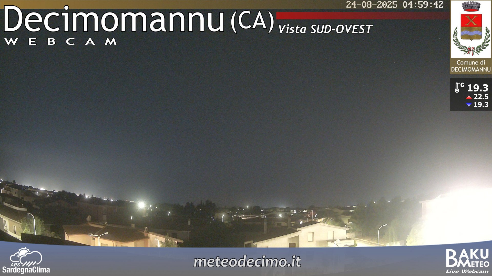 time-lapse frame, Decimomannu webcam