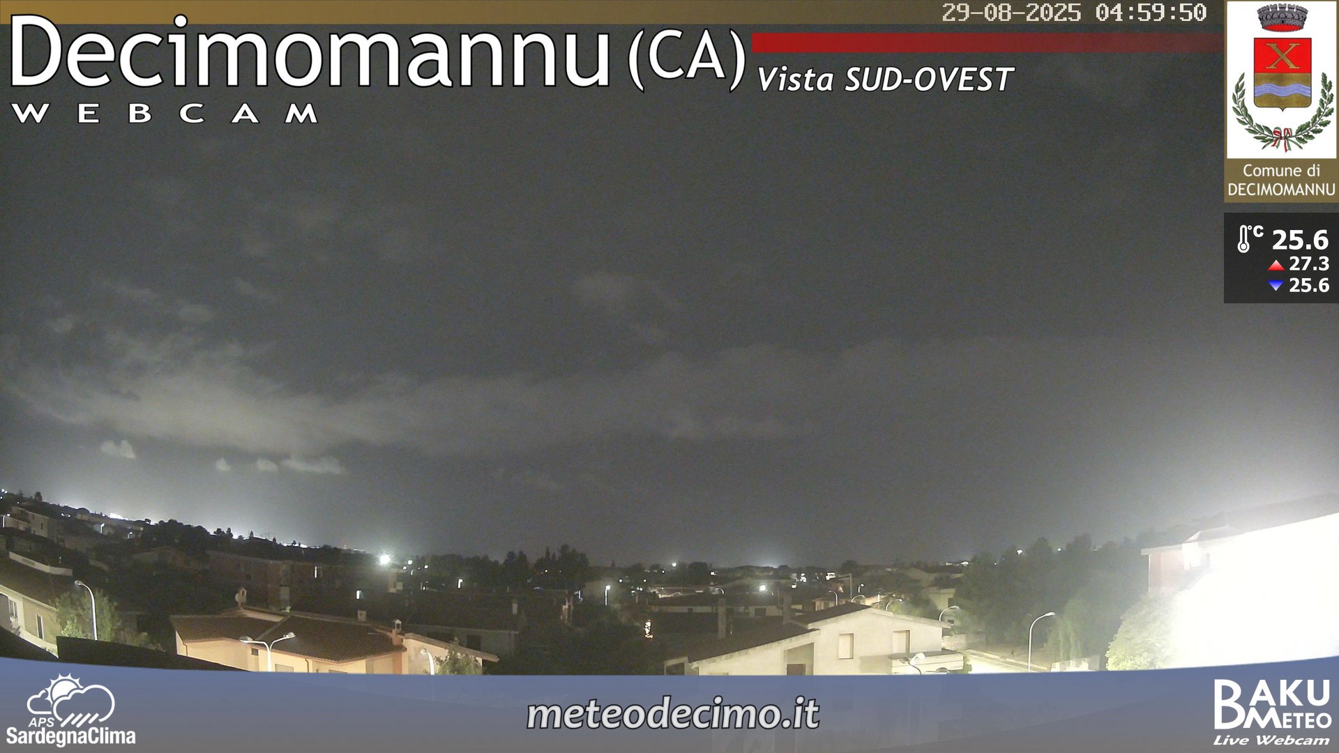 time-lapse frame, Decimomannu webcam