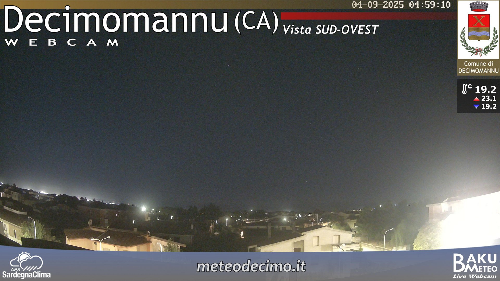time-lapse frame, Decimomannu webcam