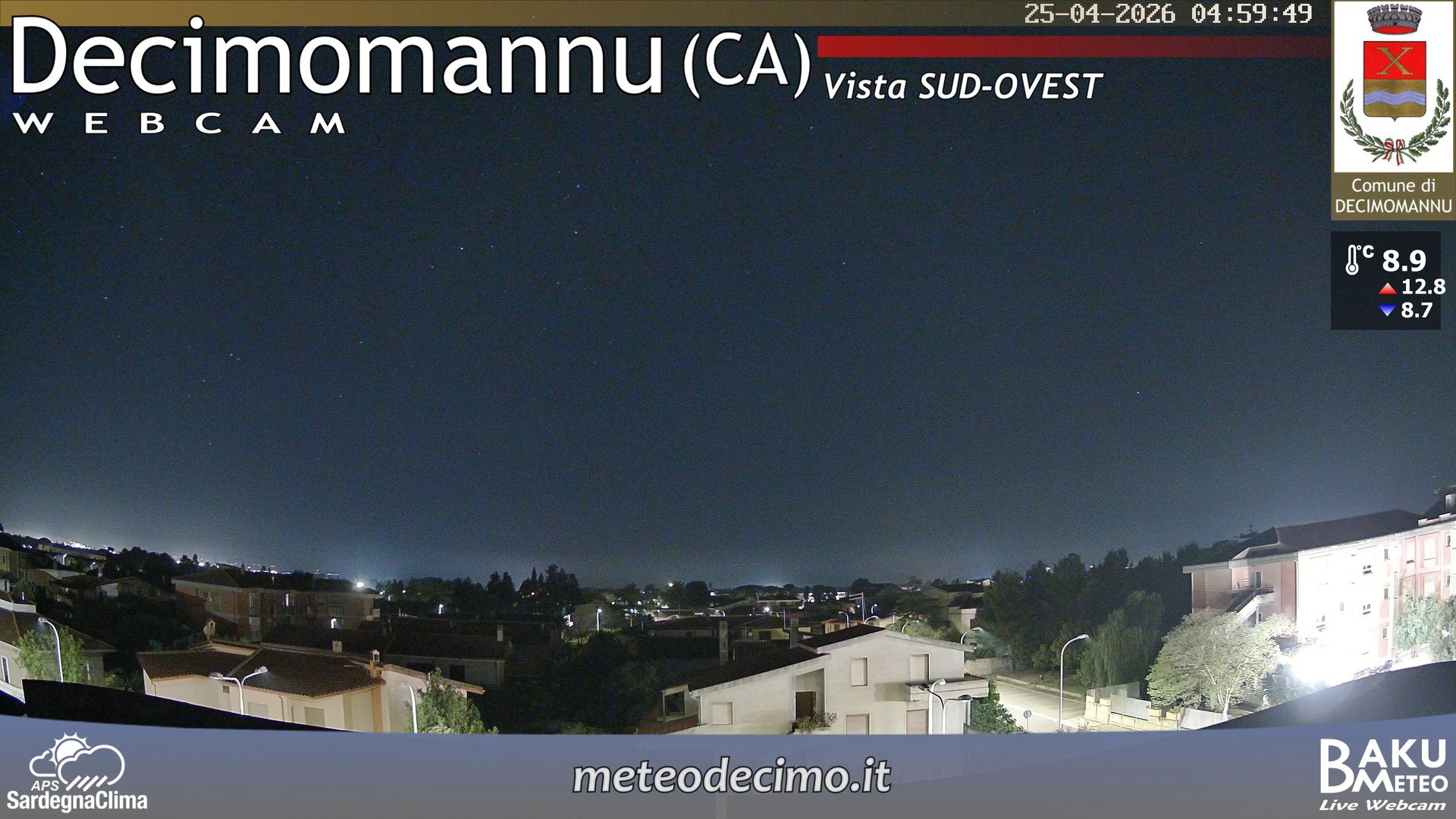 time-lapse frame, Decimomannu webcam