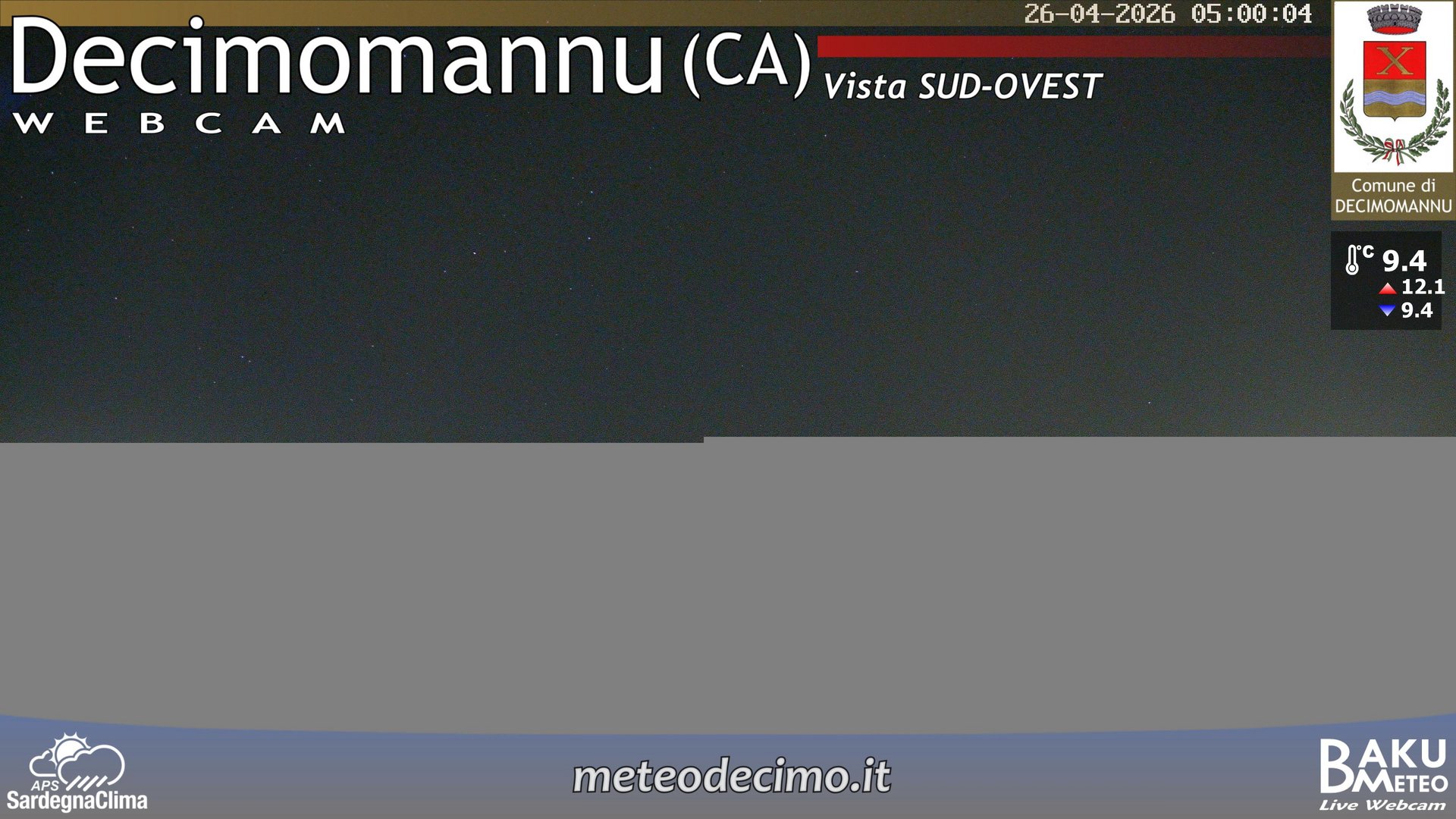 time-lapse frame, Decimomannu webcam
