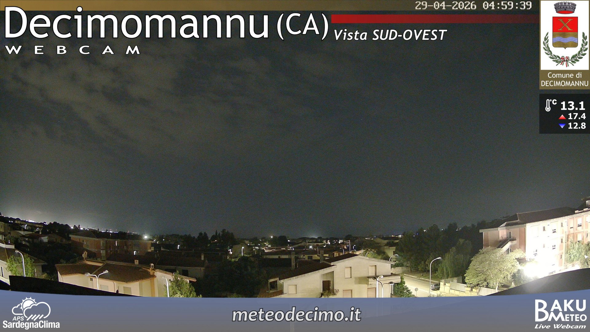 time-lapse frame, Decimomannu webcam