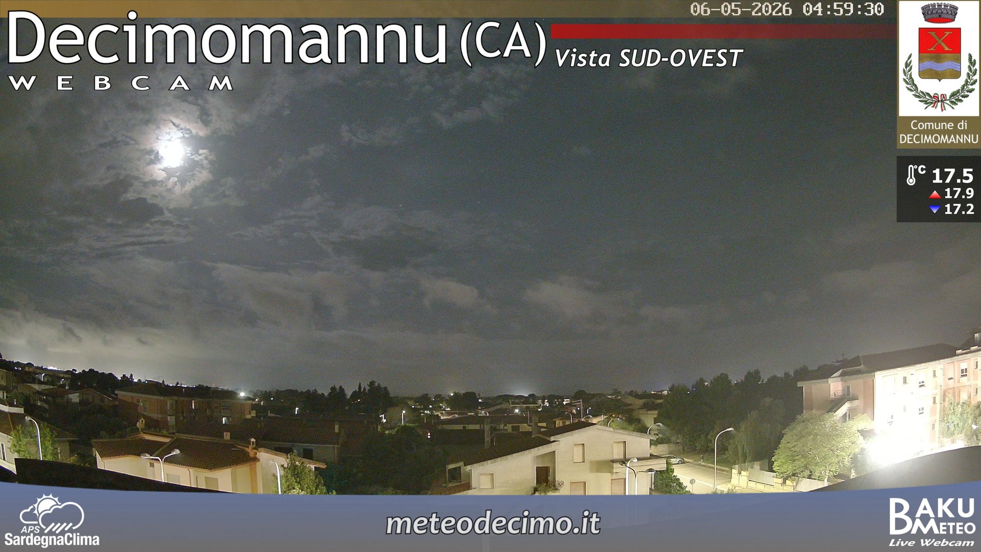time-lapse frame, Decimomannu webcam