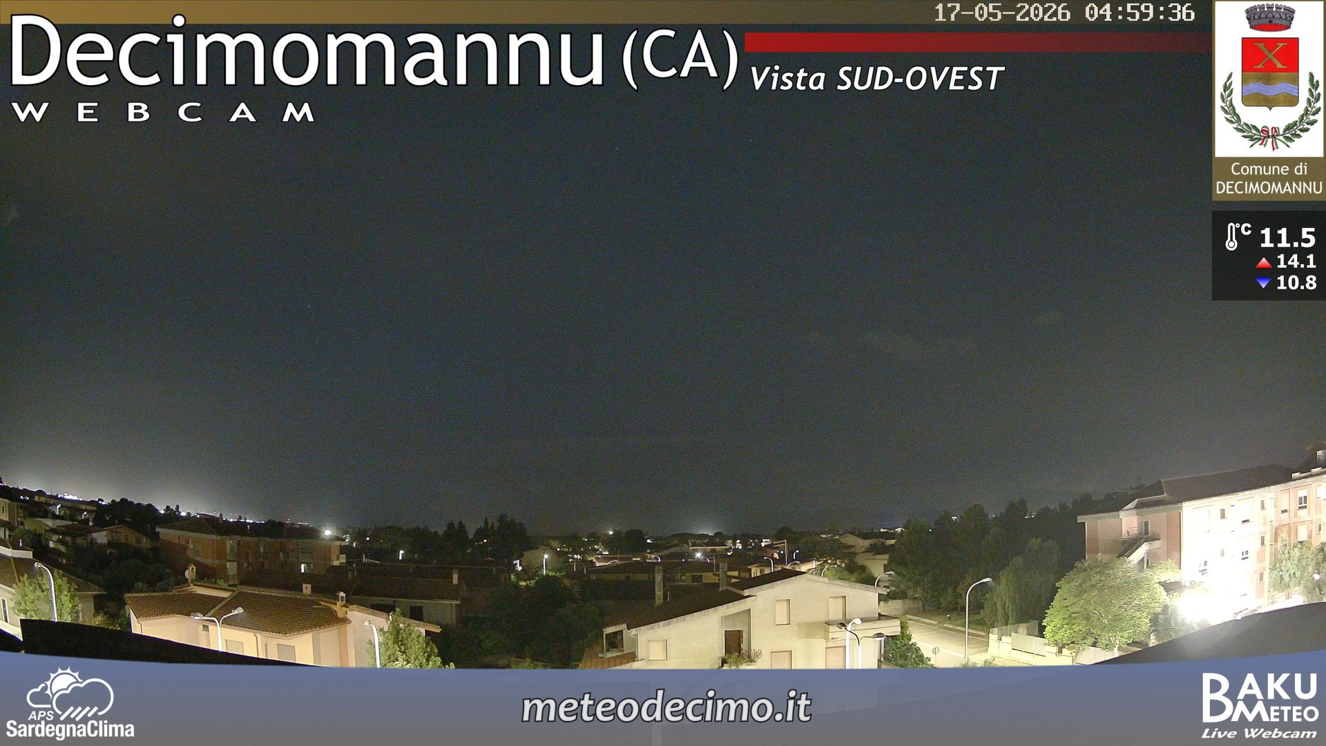 time-lapse frame, Decimomannu webcam