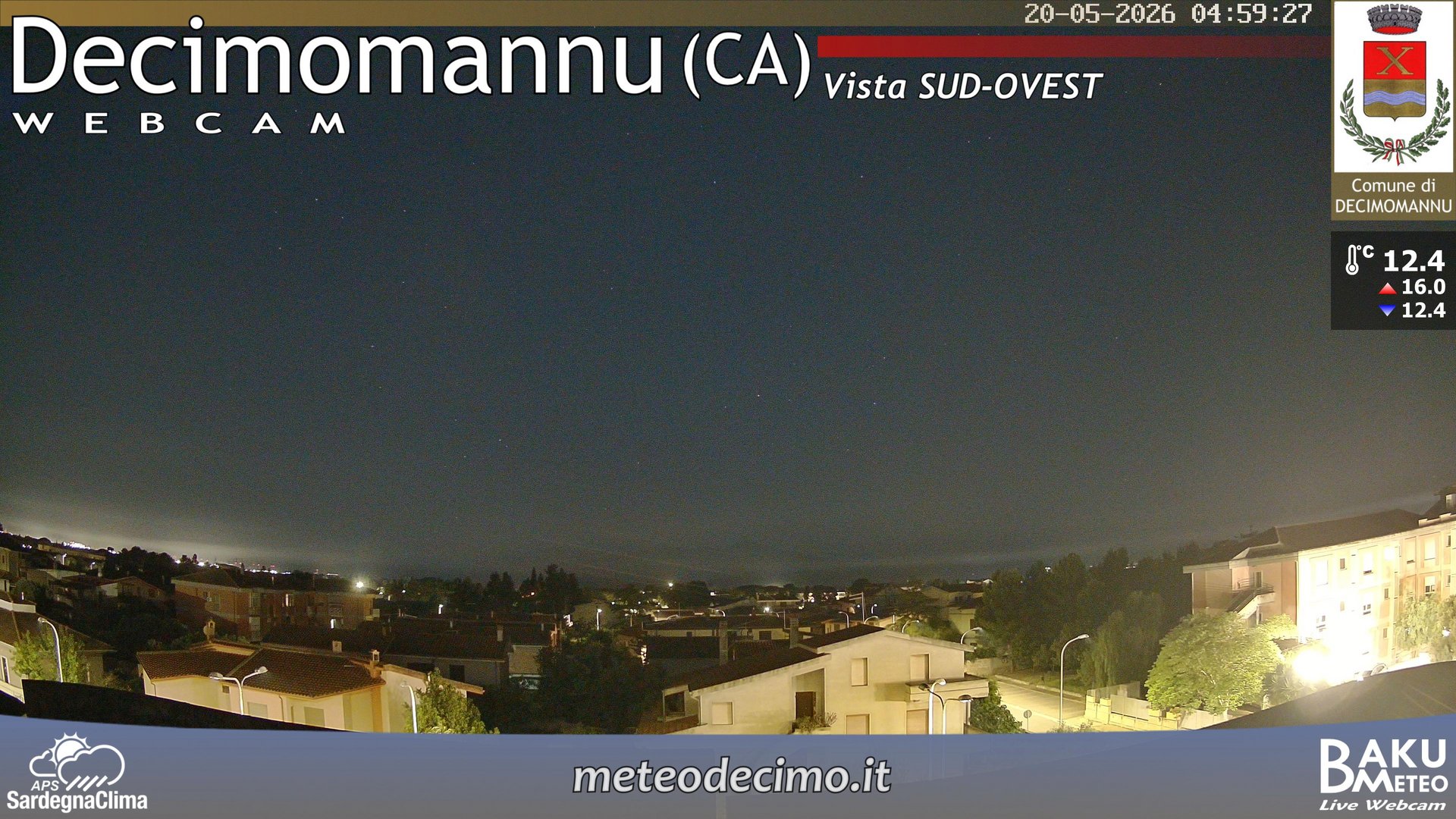 time-lapse frame, Decimomannu webcam