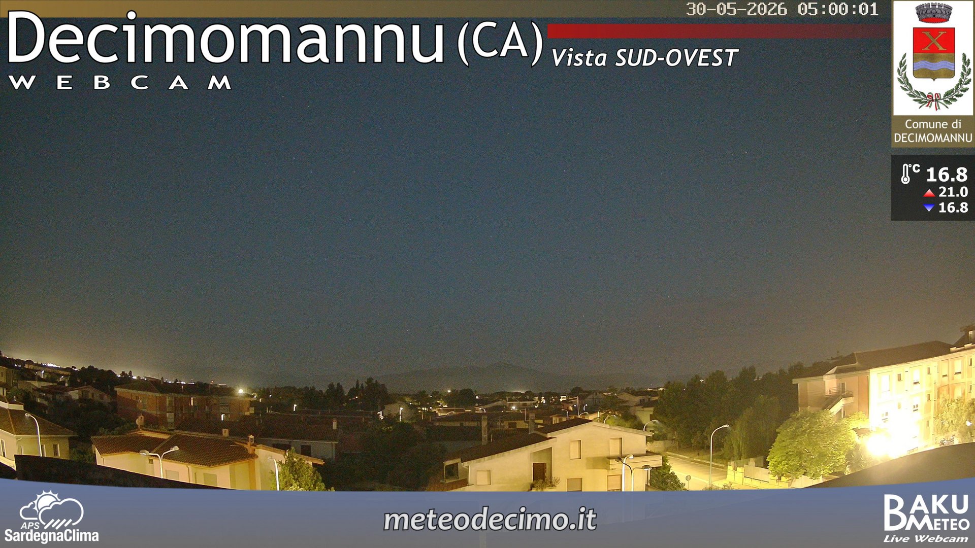 time-lapse frame, Decimomannu webcam