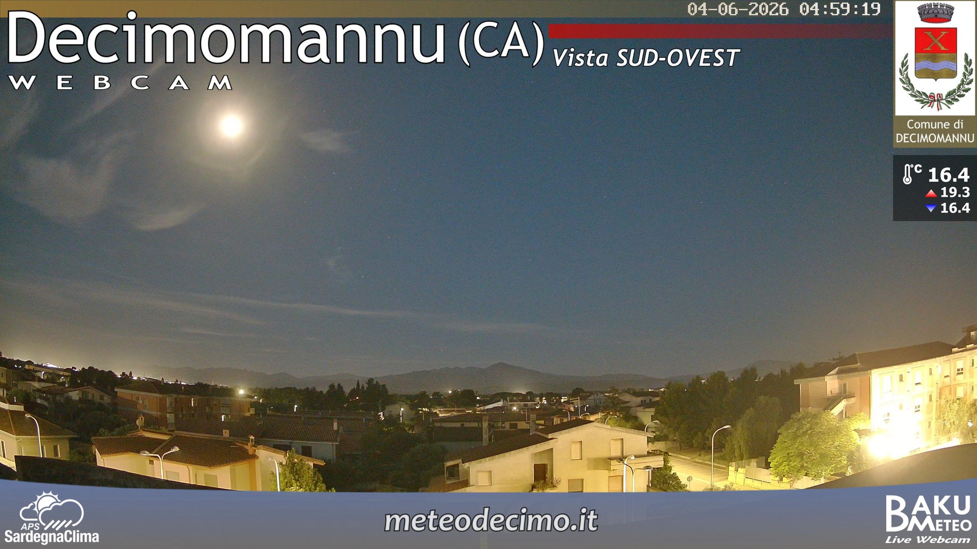 time-lapse frame, Decimomannu webcam