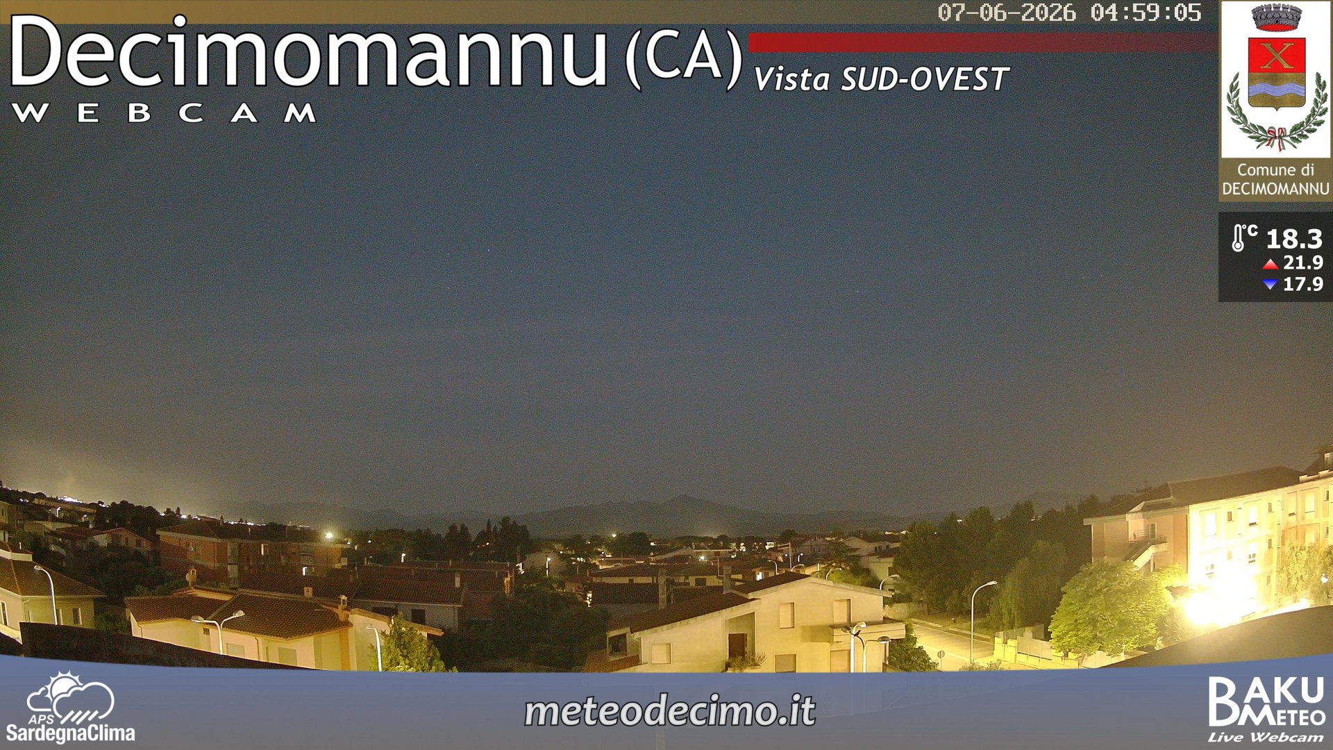 time-lapse frame, Decimomannu webcam