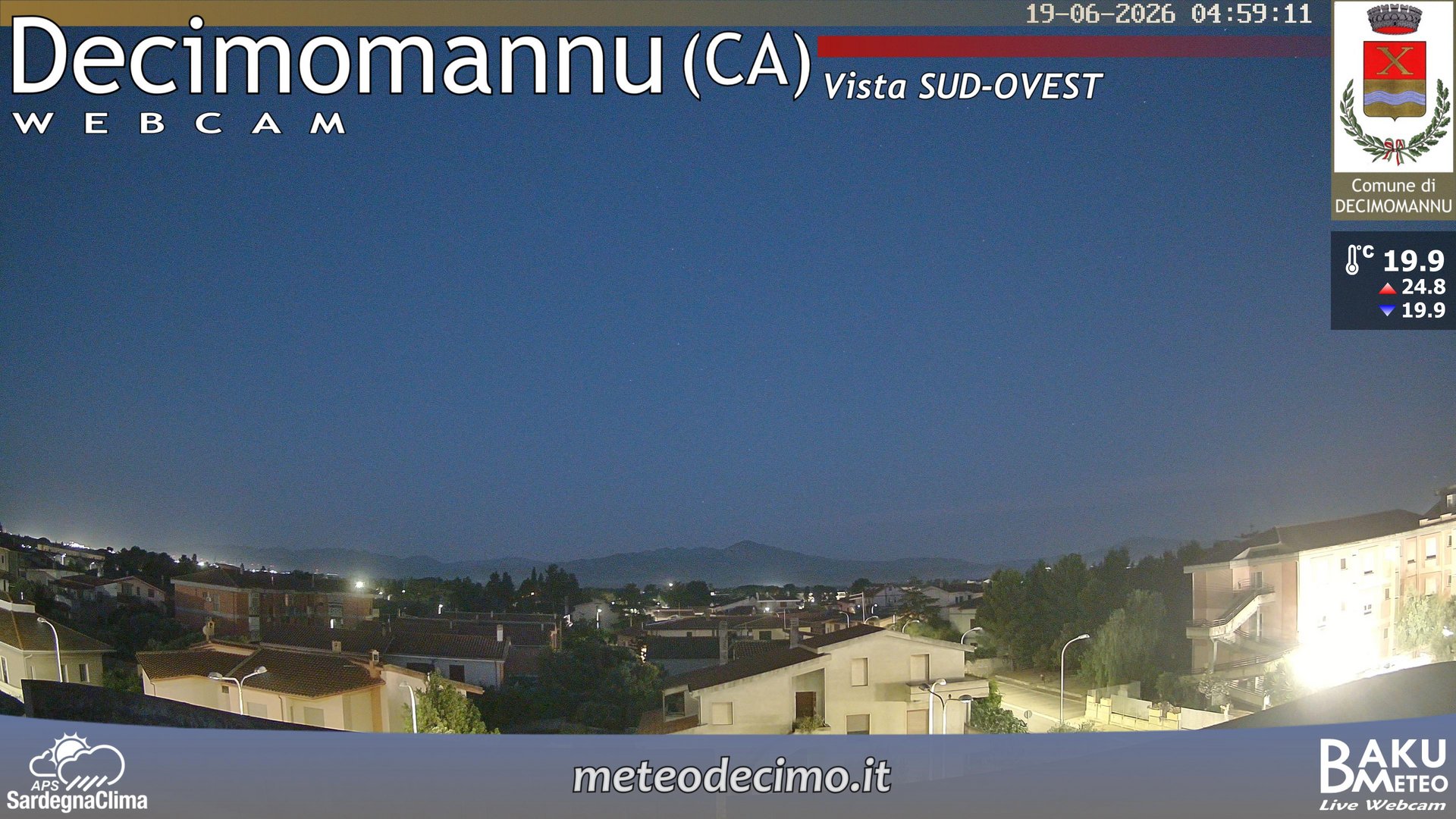 time-lapse frame, Decimomannu webcam