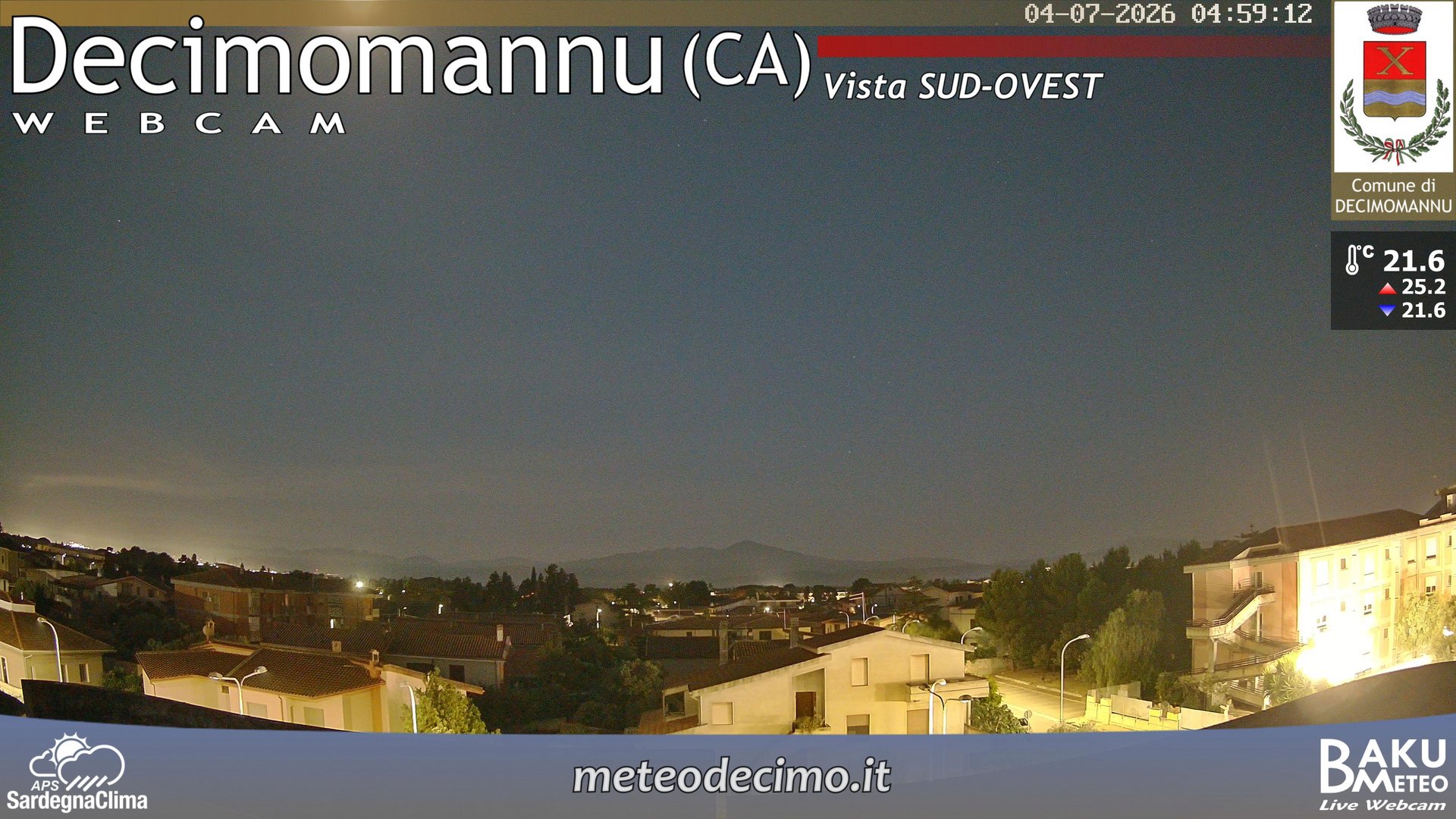 time-lapse frame, Decimomannu webcam