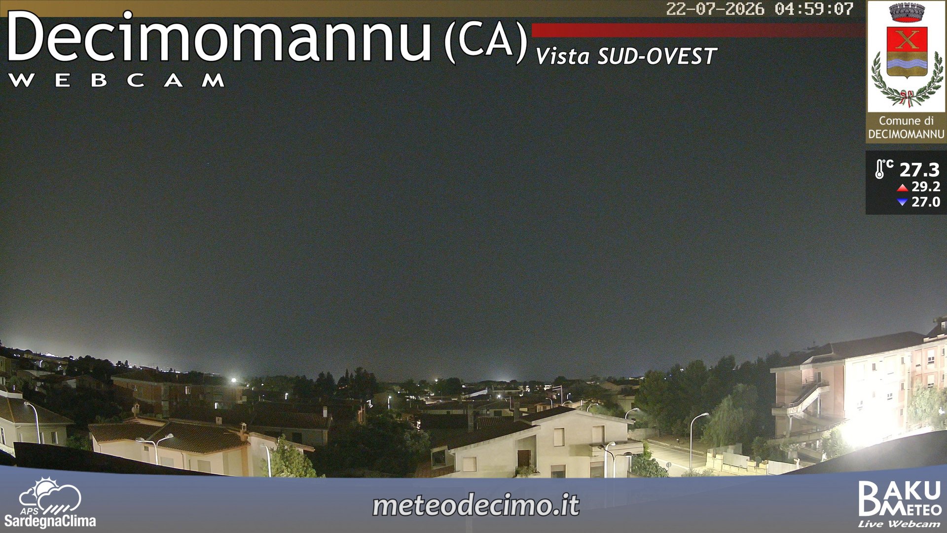 time-lapse frame, Decimomannu webcam