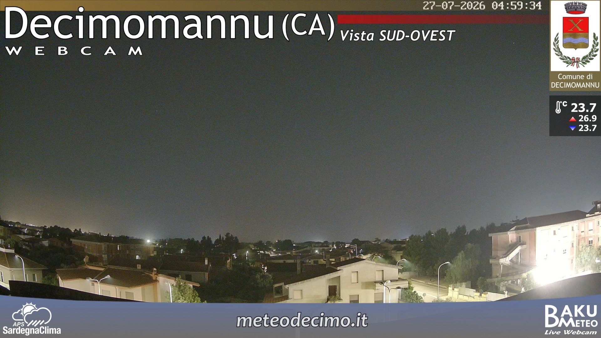 time-lapse frame, Decimomannu webcam