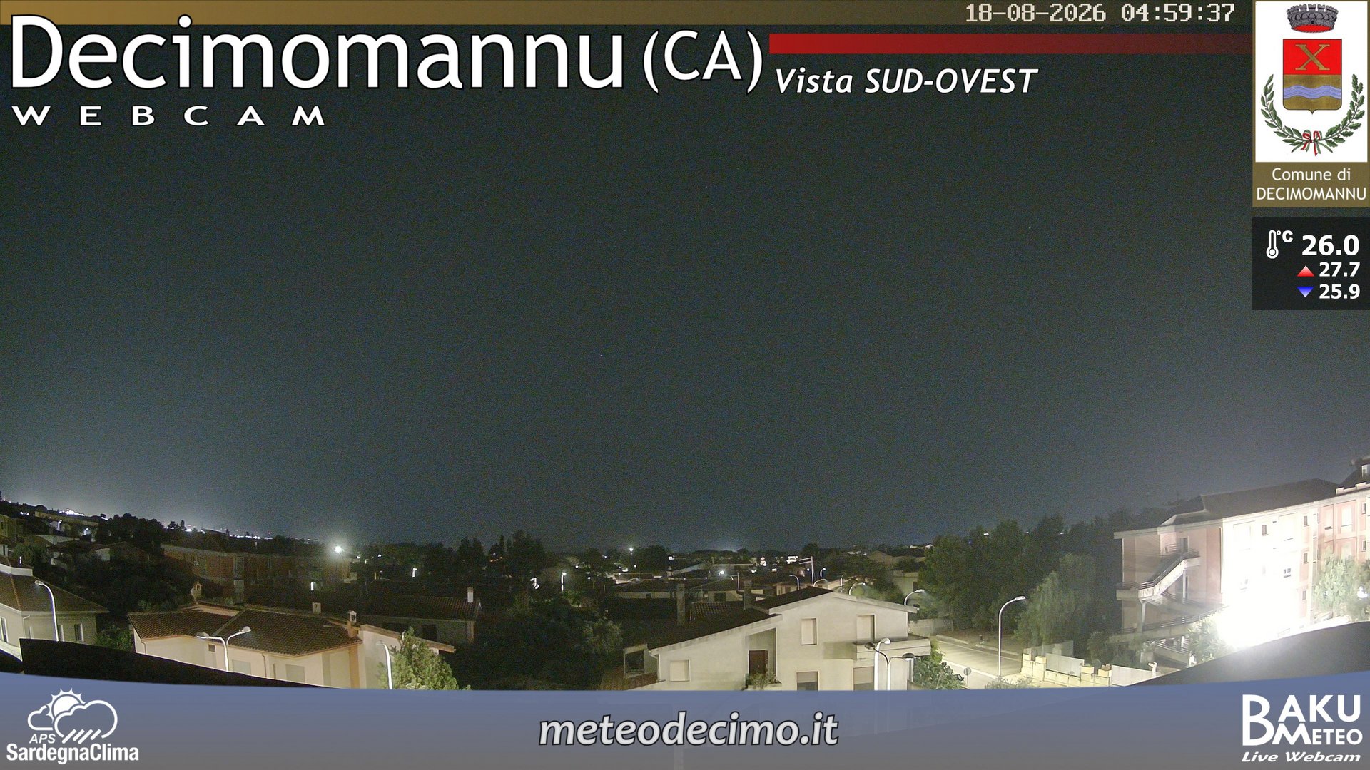 time-lapse frame, Decimomannu webcam