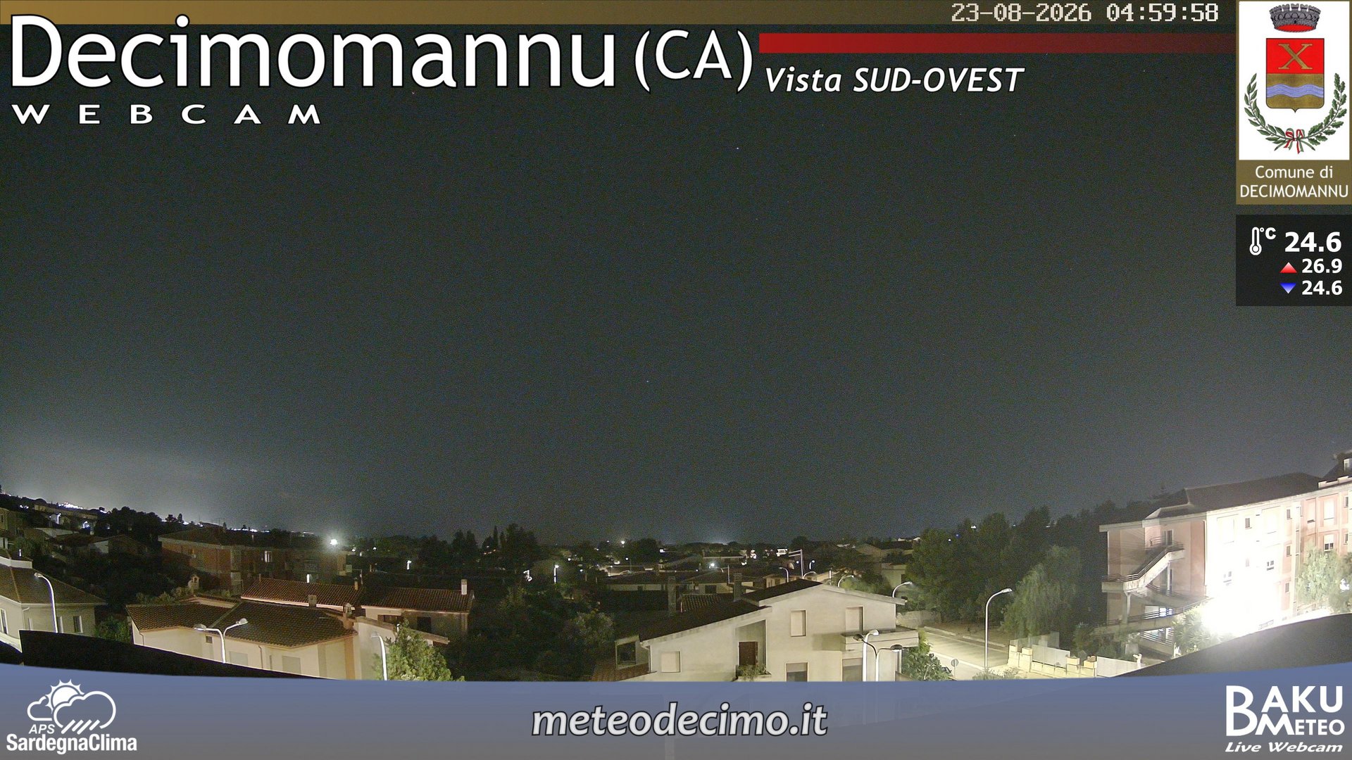 time-lapse frame, Decimomannu webcam