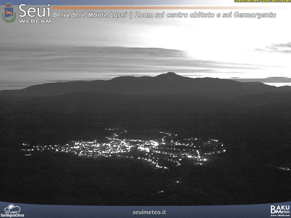 time-lapse frame, Monte Lusei Seui webcam