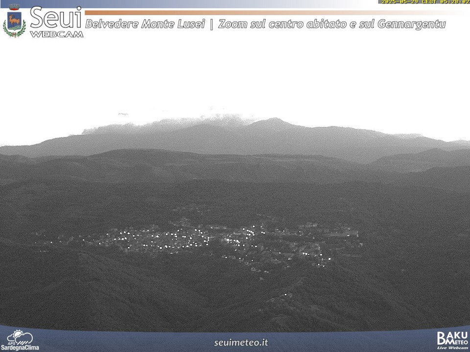 time-lapse frame, Monte Lusei Seui webcam