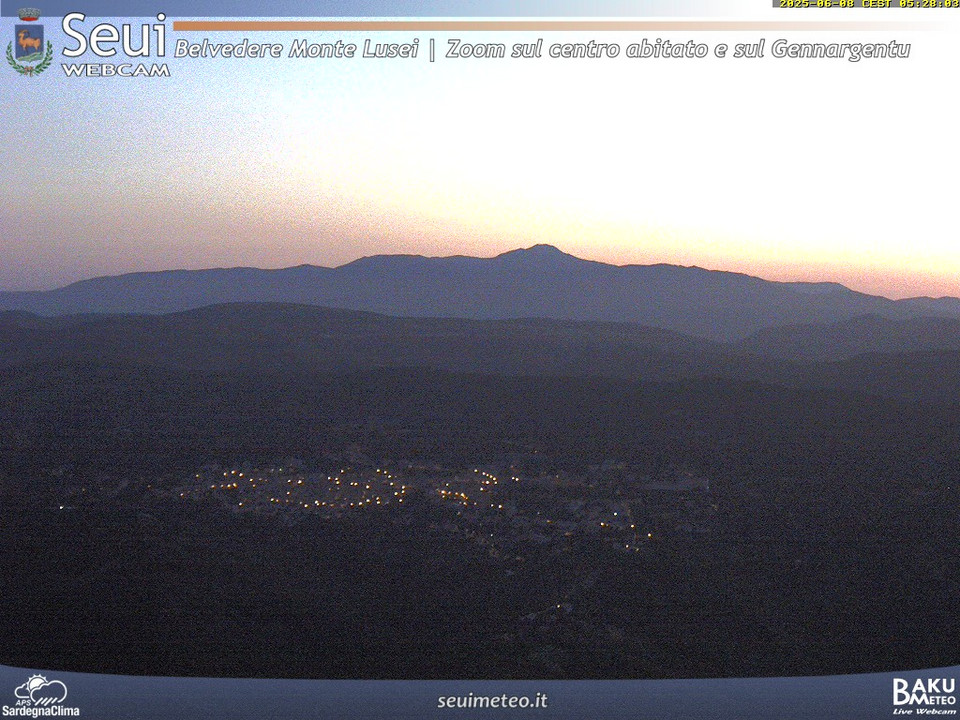 time-lapse frame, Monte Lusei Seui webcam