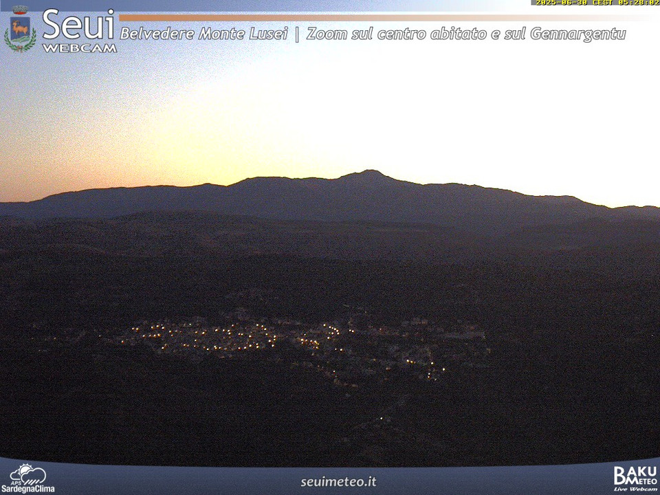 time-lapse frame, Monte Lusei Seui webcam