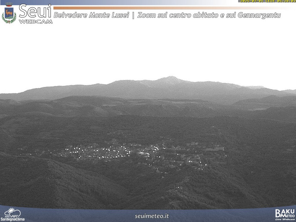time-lapse frame, Monte Lusei Seui webcam