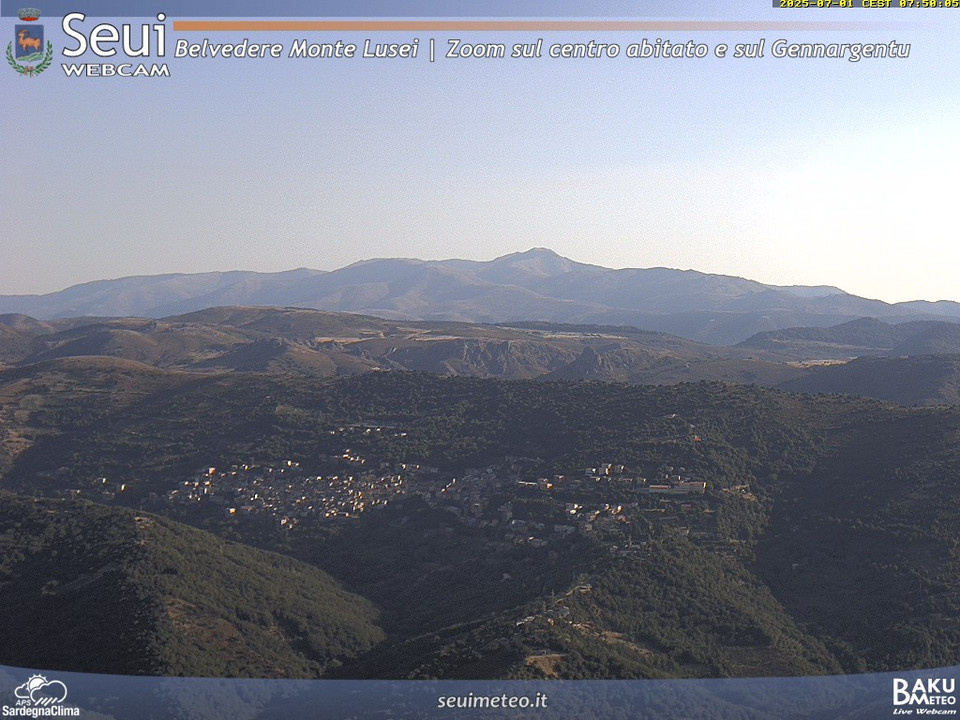 time-lapse frame, Monte Lusei Seui webcam