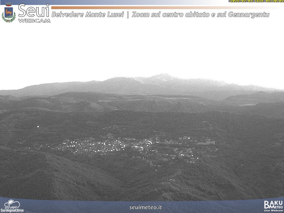 time-lapse frame, Monte Lusei Seui webcam