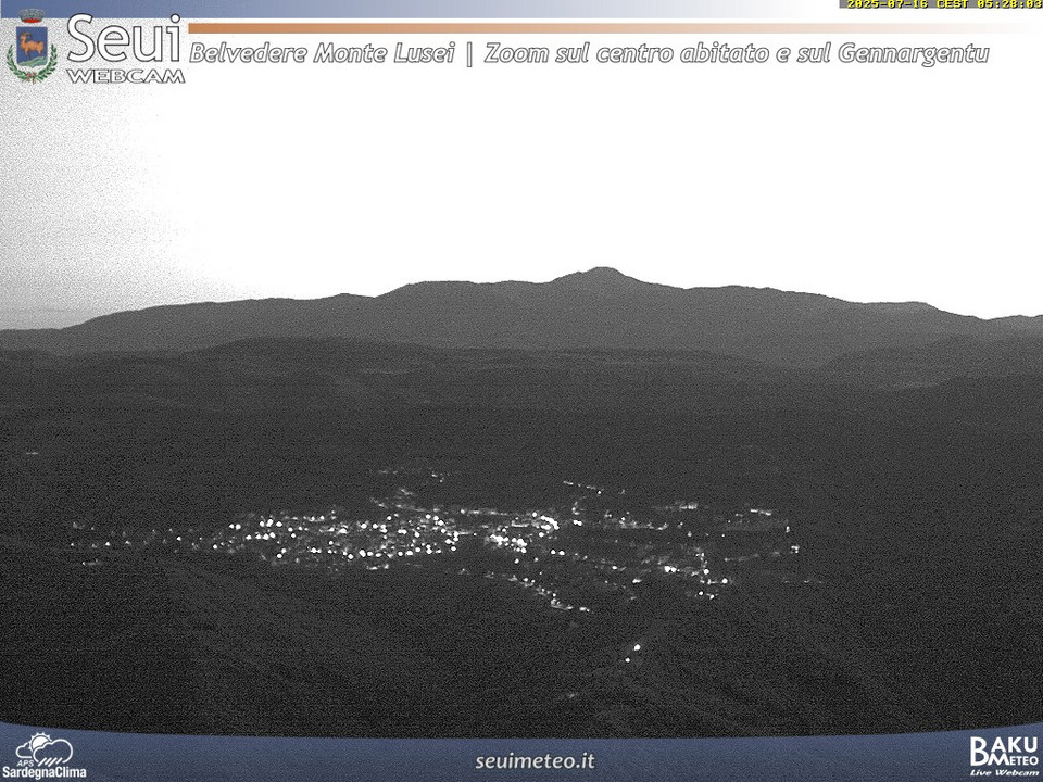 time-lapse frame, Monte Lusei Seui webcam