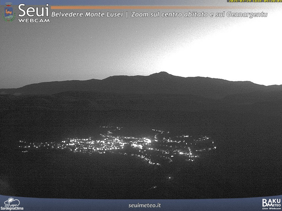 time-lapse frame, Monte Lusei Seui webcam